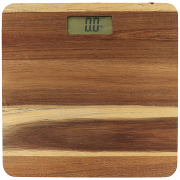 Cântar electronic de baie cu finisaj acacia – Acacia