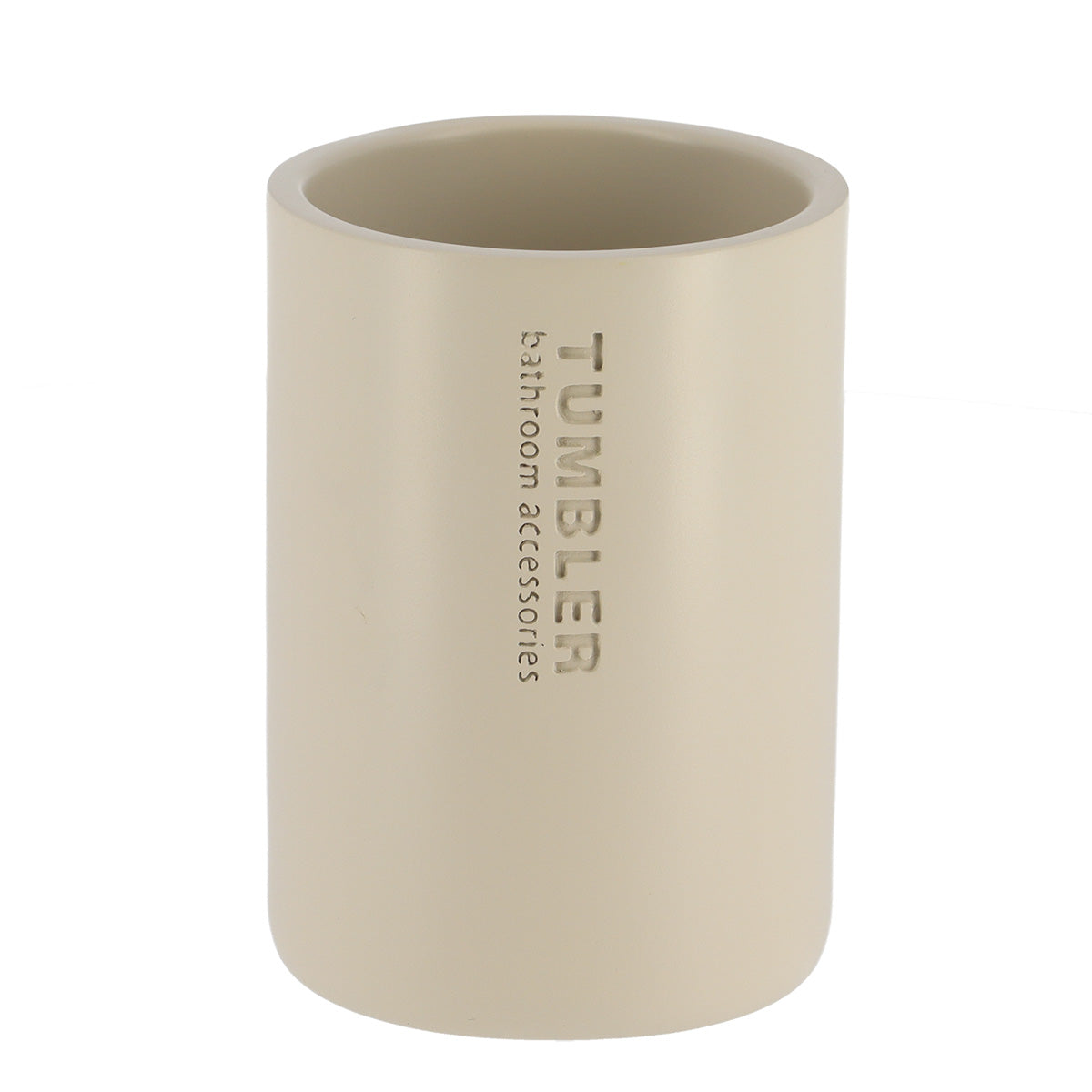 Pahar baie Timeless rotund din rășină – Bej