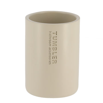 Pahar baie Timeless rotund din rășină – Bej