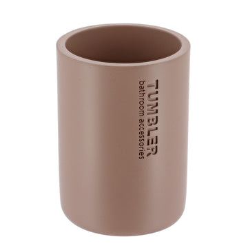 Pahar baie Timeless rotund din rășină – Cappuccino