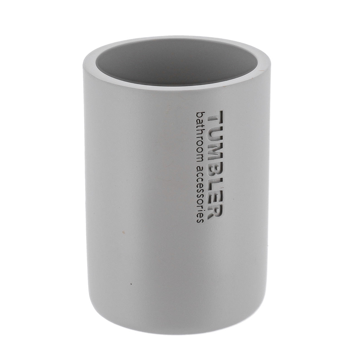 Pahar baie Timeless rotund din rășină – Gri transparent