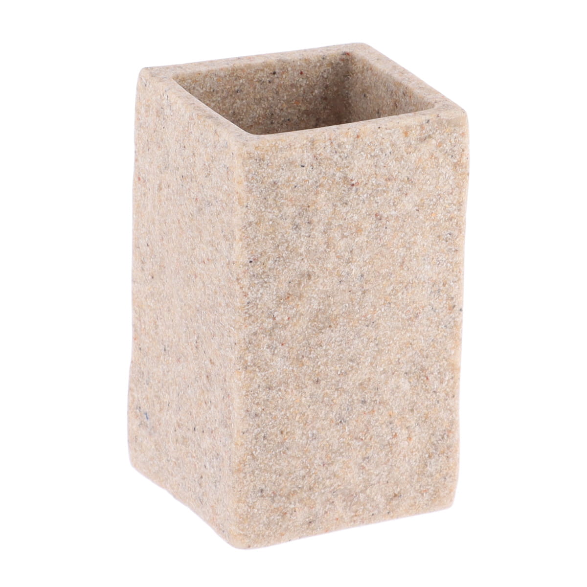 Pahar de baie pătrat din polirășină cu efect de piatră – natural