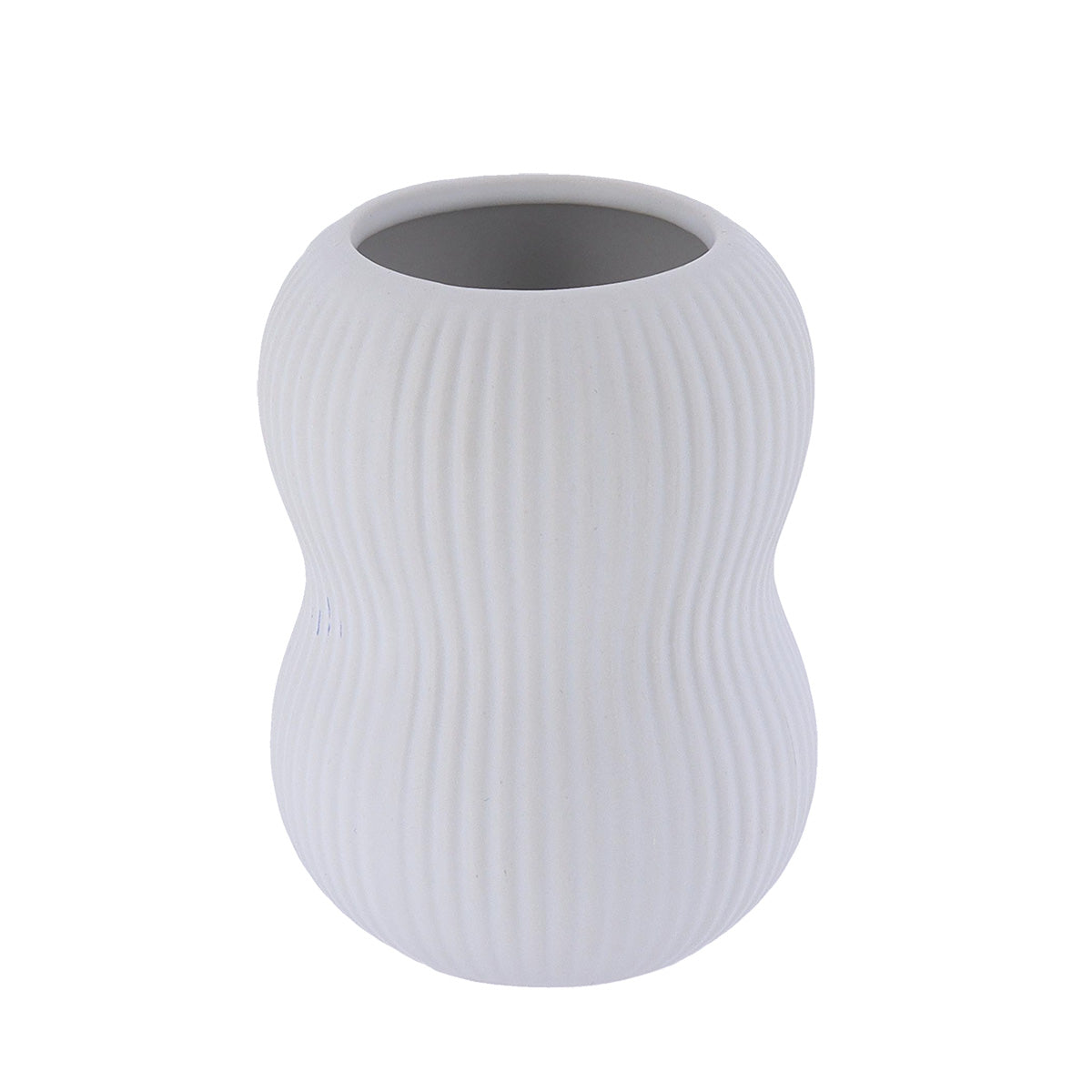 Pahar rotund din ceramică – alb