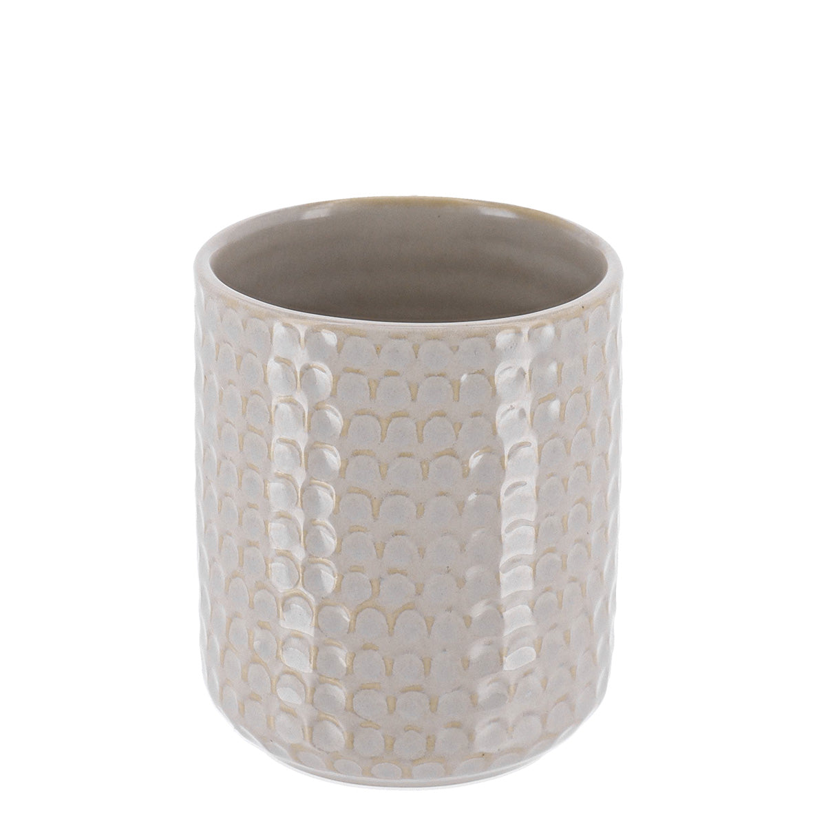 Pahar din ceramică lacuită – efect solzi – bej