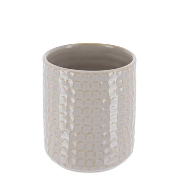 Pahar din ceramică lacuită – efect solzi – bej