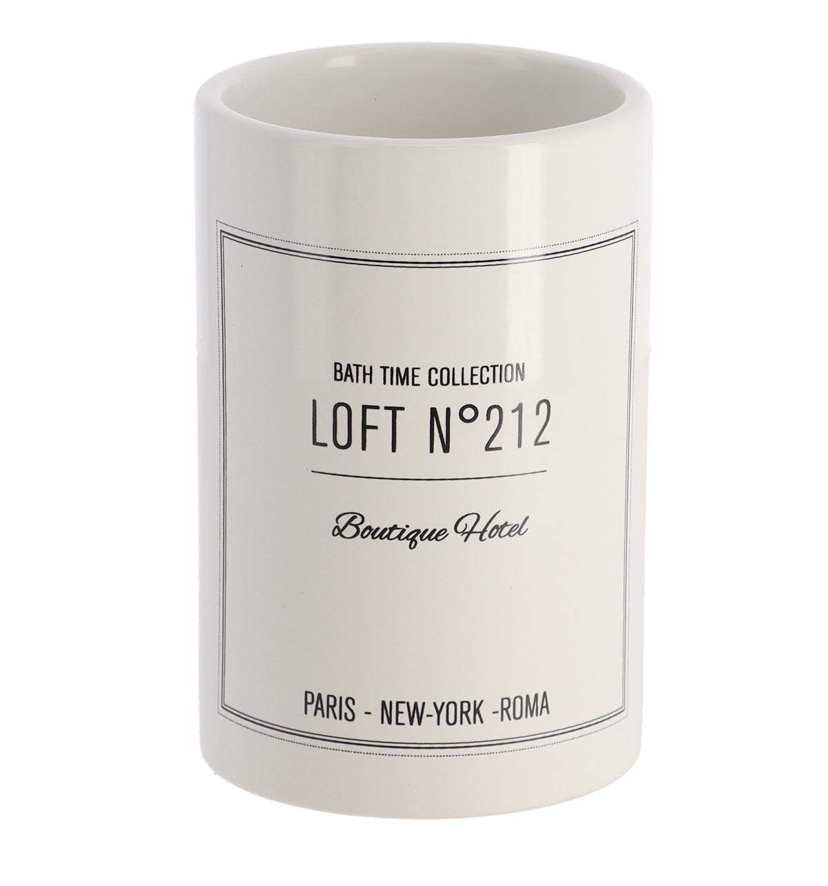 Pahar rotund din dolomită imprimată – model Neo Retro Blanc