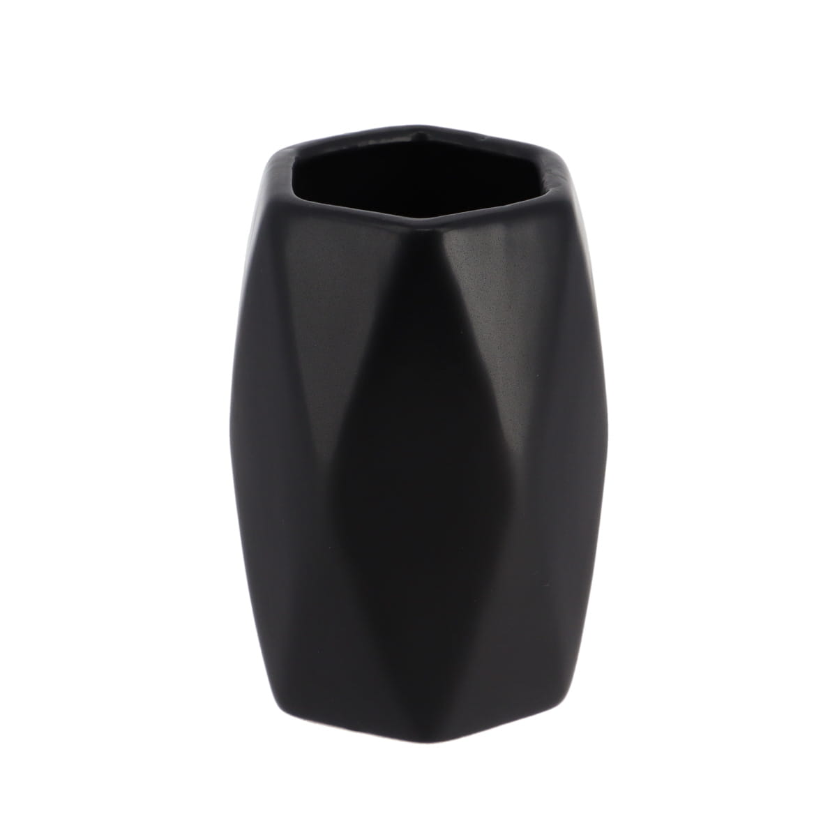 Pahar din ceramică cu motiv diamant – negru