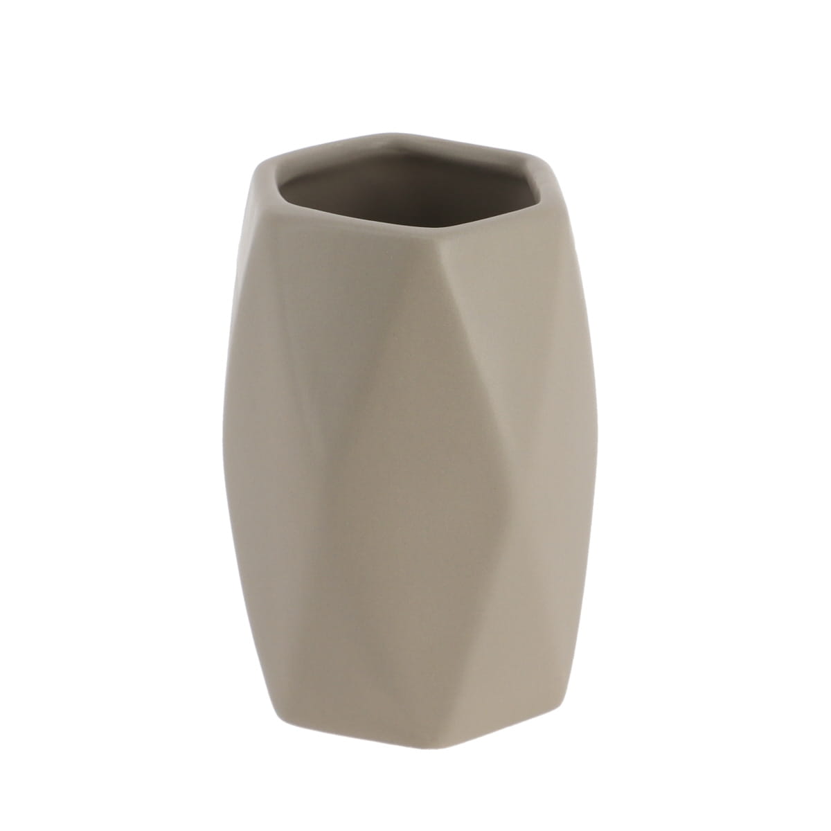 Pahar din ceramică cu motiv diamant – taupe