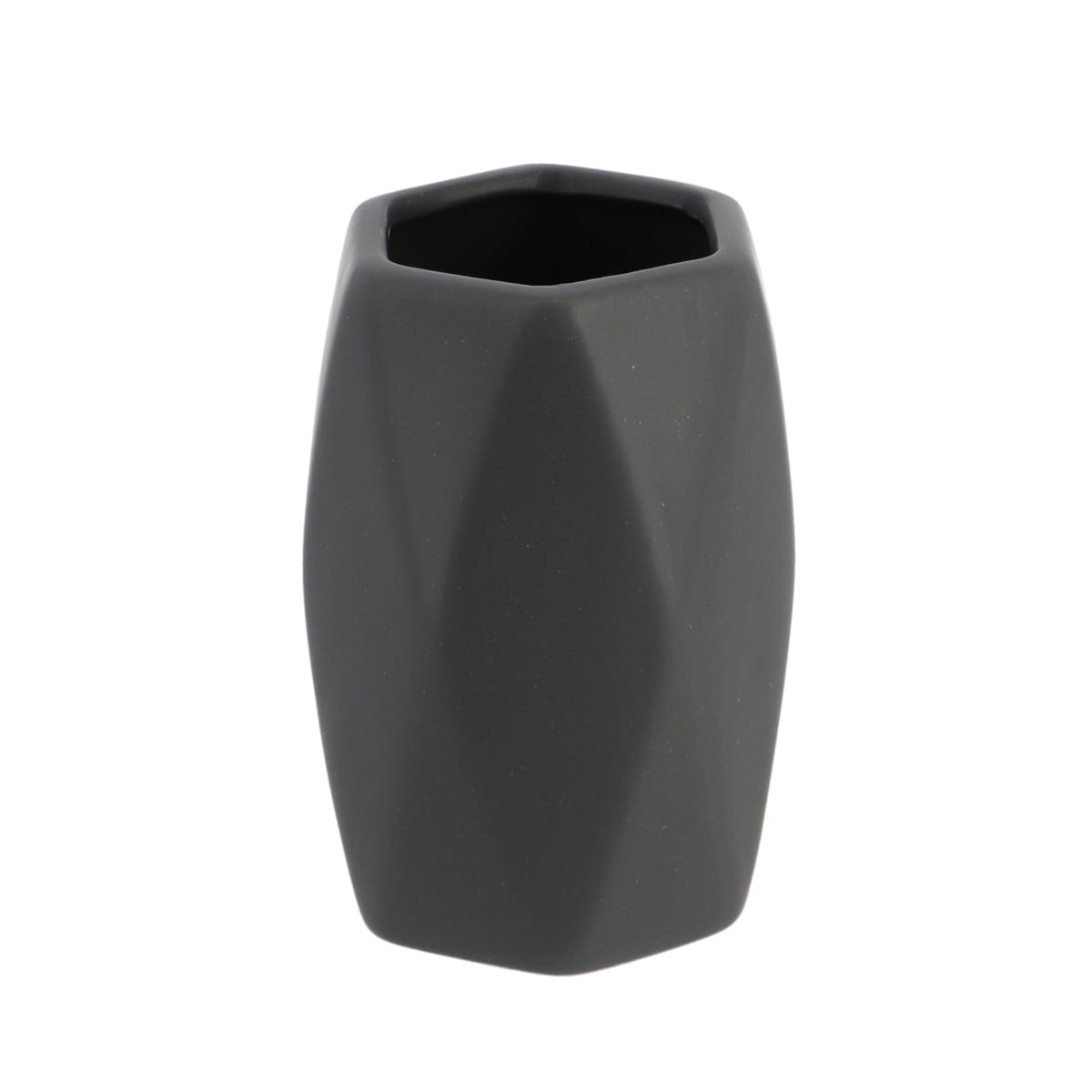 Pahar din ceramică cu motiv diamant – gri antracit