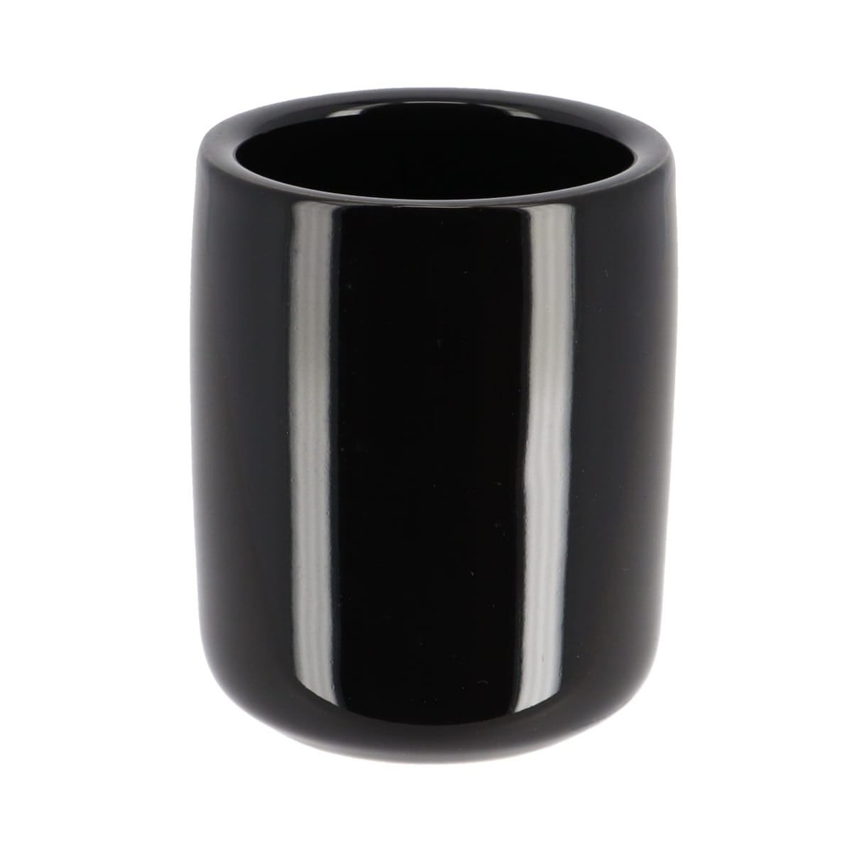 Pahar rotund din dolomită – negru lucios