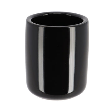 Pahar rotund din dolomită – negru lucios