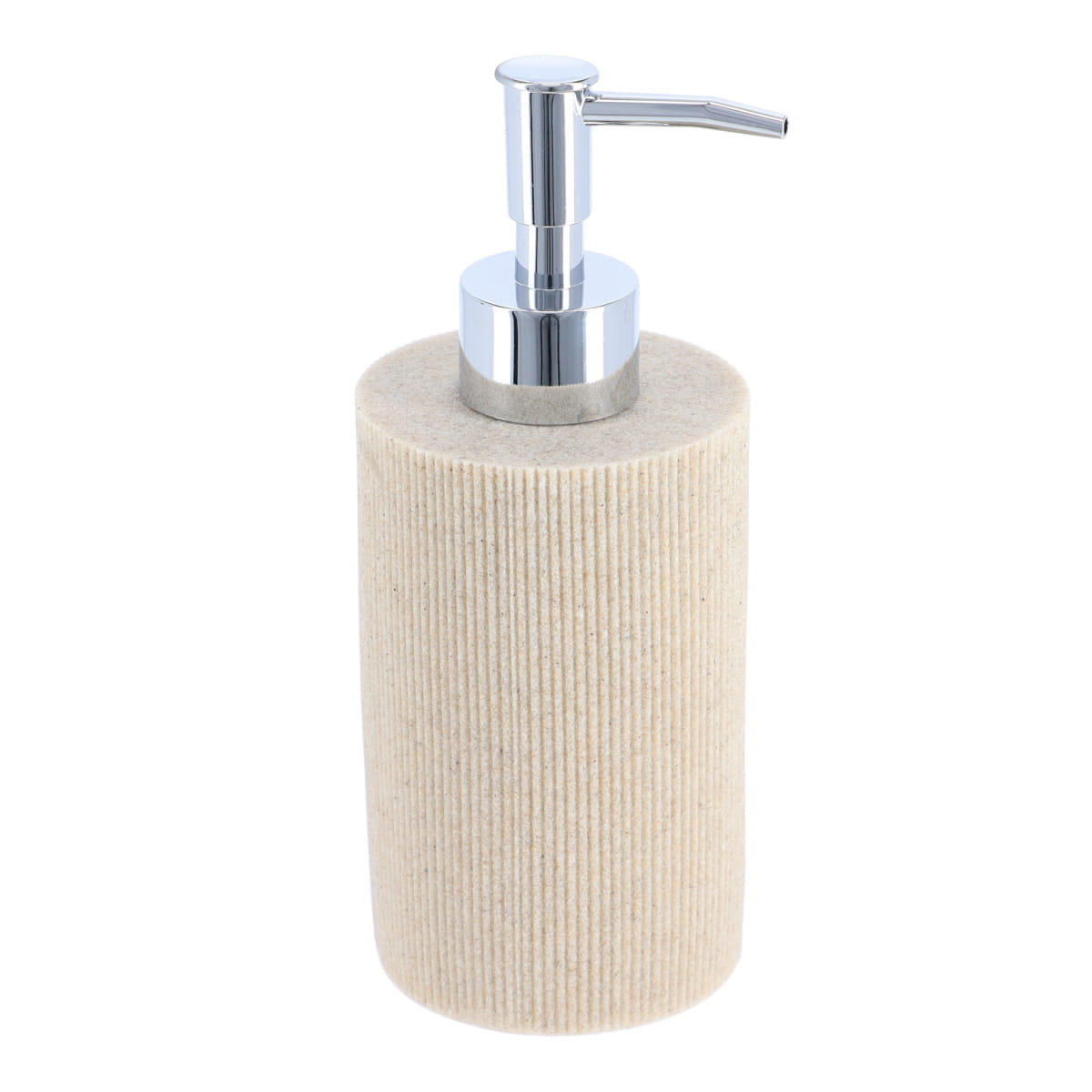 Dispenser de săpun din polirășină cu striații 310 ml – natural