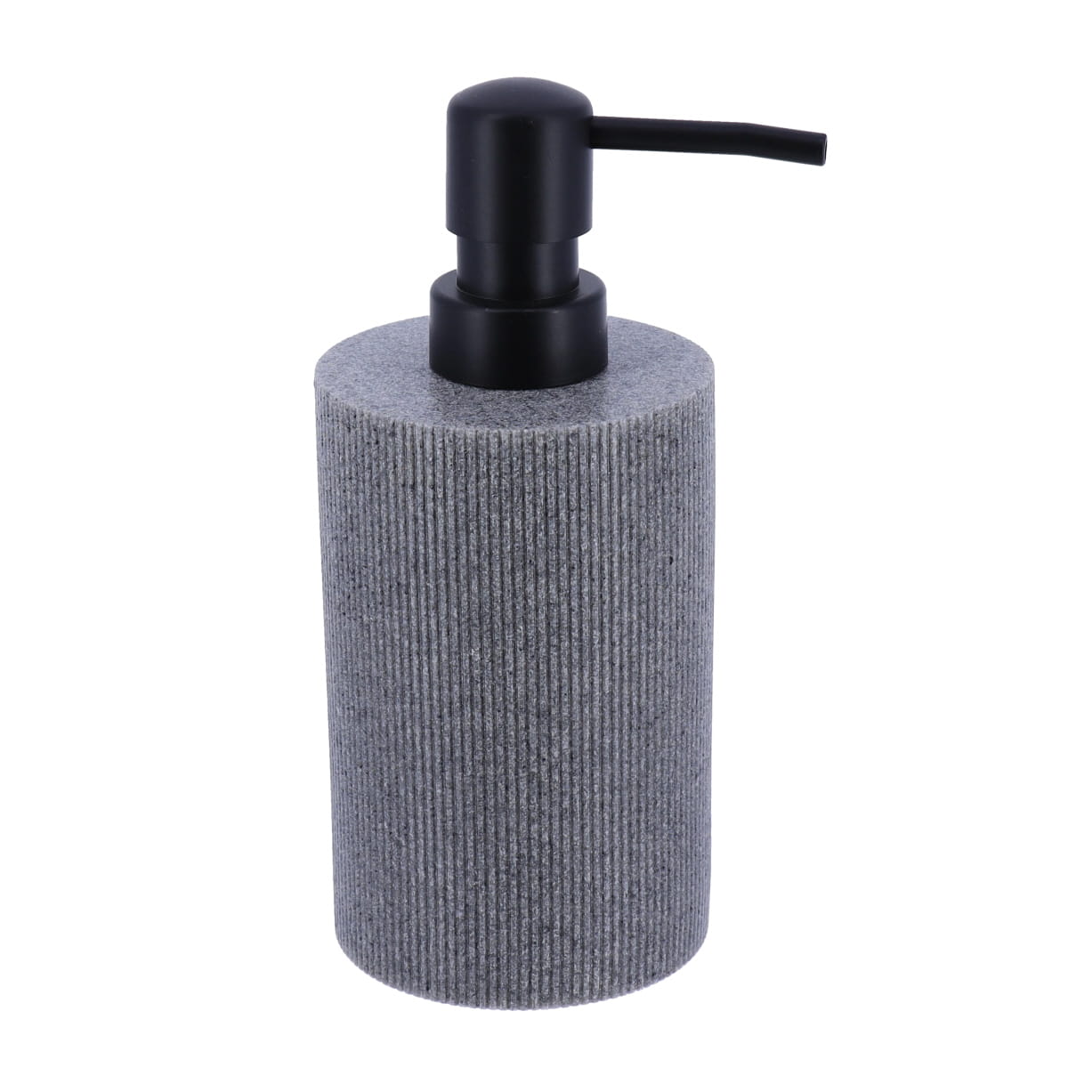 Dispenser de săpun din polirășină cu striații 310 ml – gri