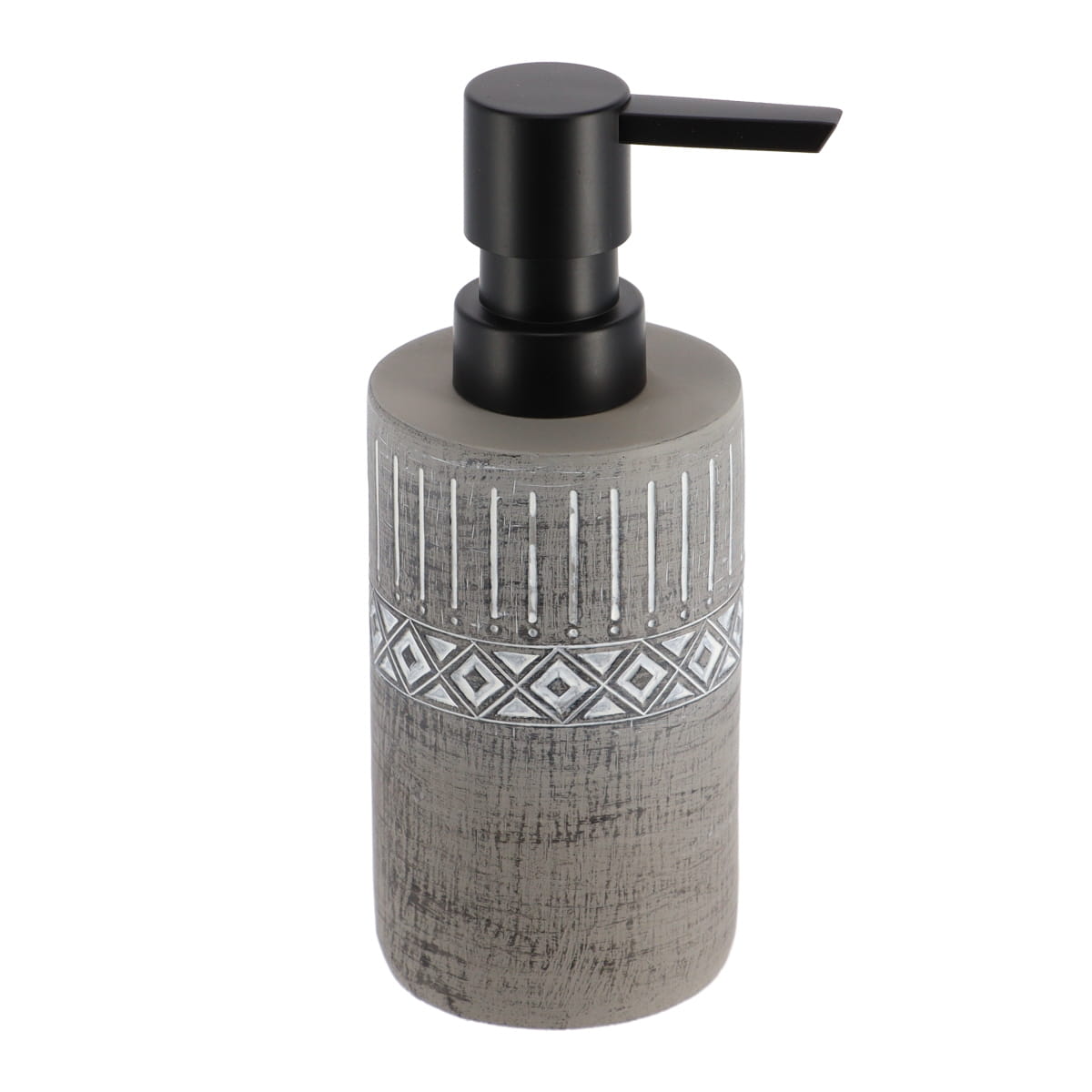 Dispenser din ciment – decor geometric – 160 ml – gri
