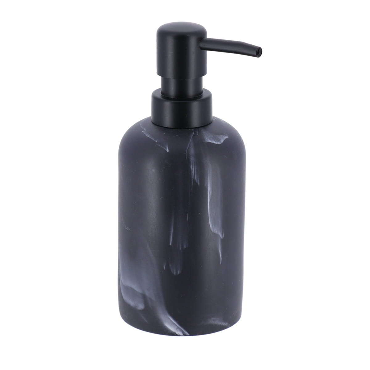 Dispenser de săpun din polirășină cu efect marmorat 300 ml – negru