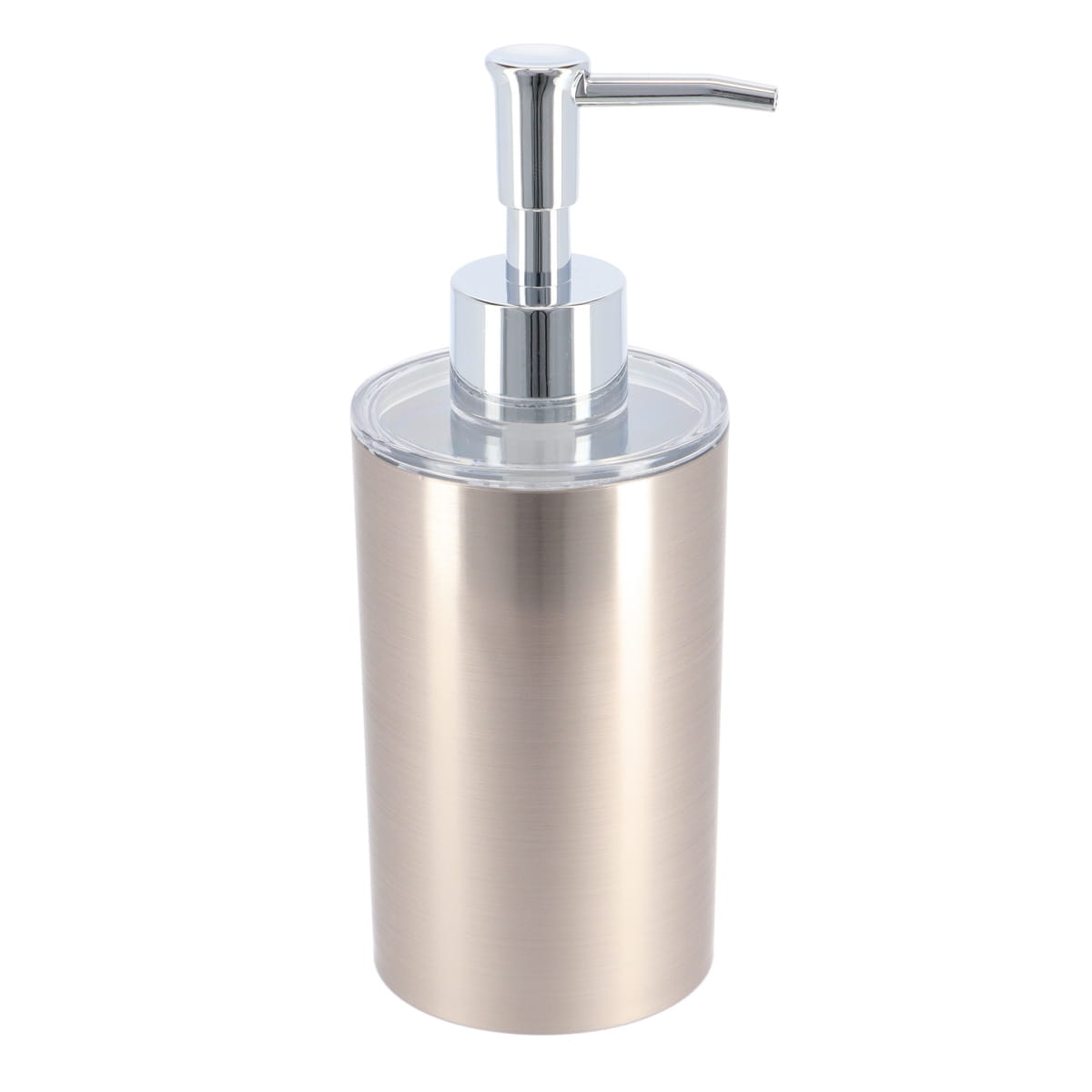 Dispenser săpun din plastic PS 330 ml – efect metalizat argintiu