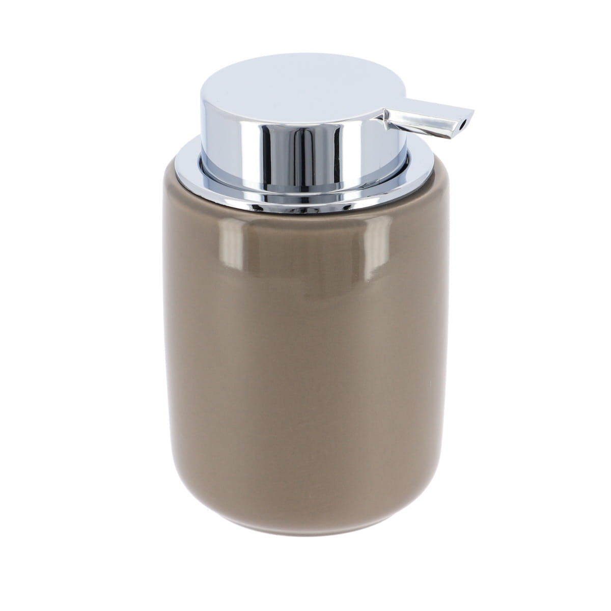 Dispenser rotund din dolomită – taupe lucios – 235 ml