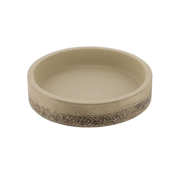 Săpunieră din ciment decorat etnic – model Natural