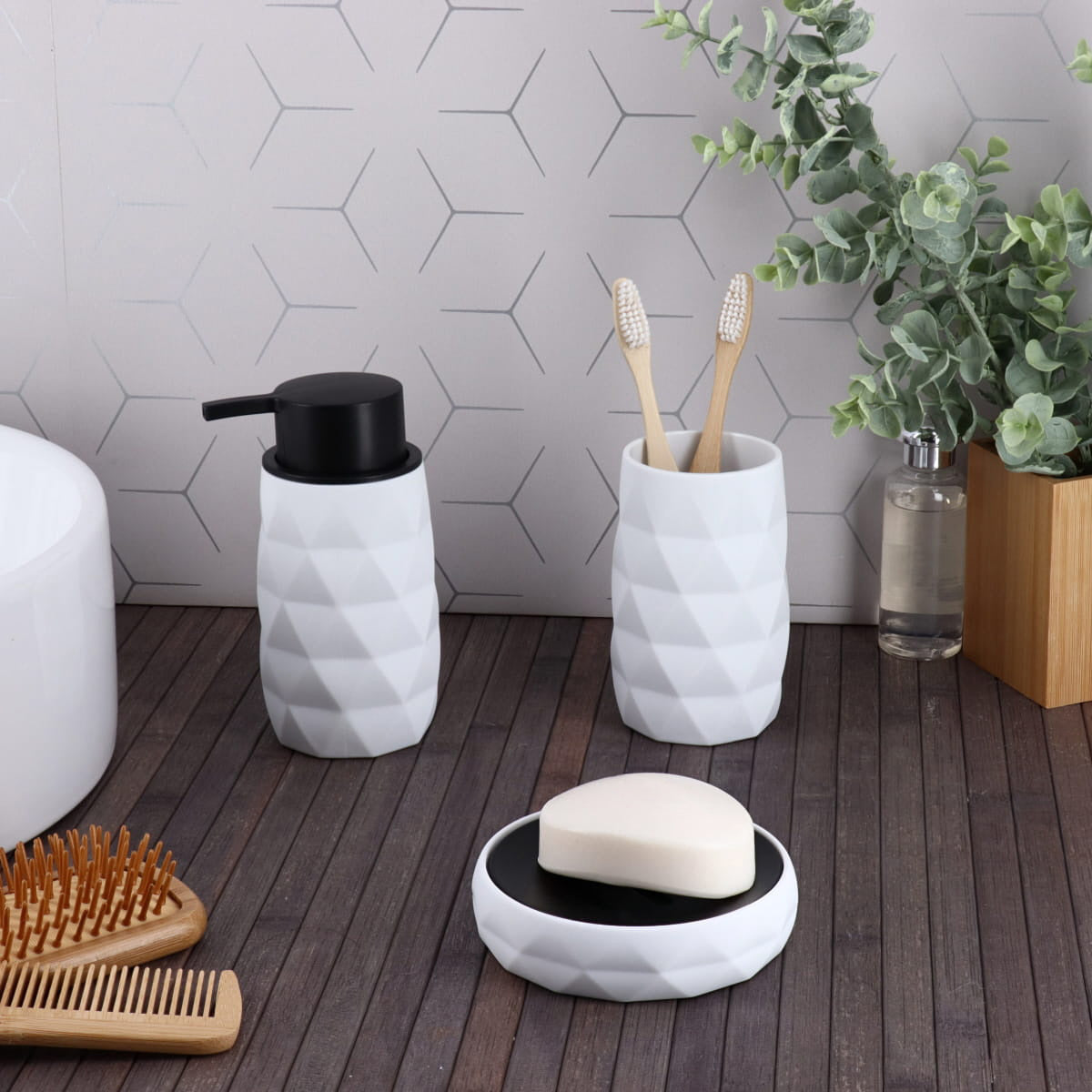 Savonieră din ABS + cauciuc – negru