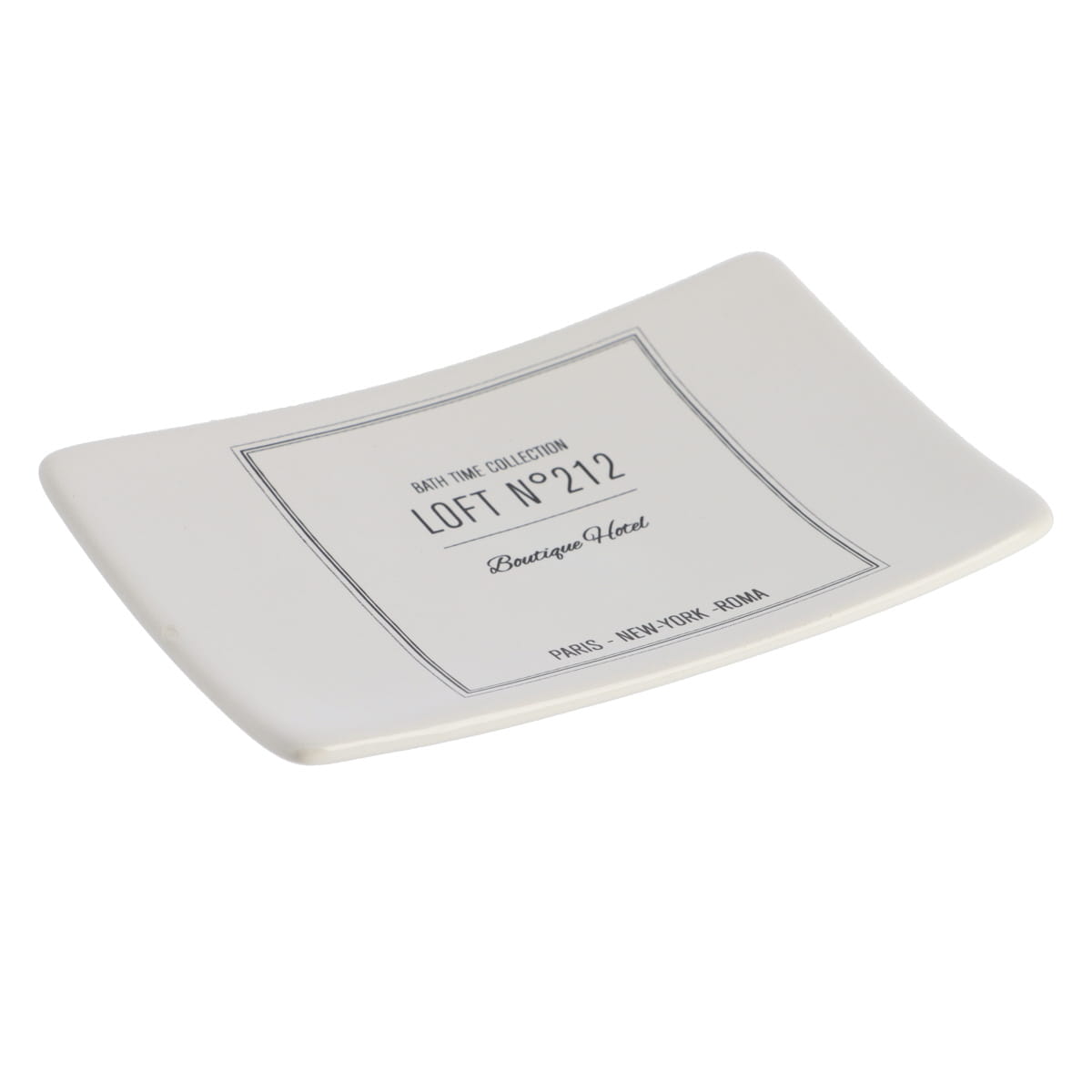 Savonieră din dolomită imprimată – model Neo Retro Blanc