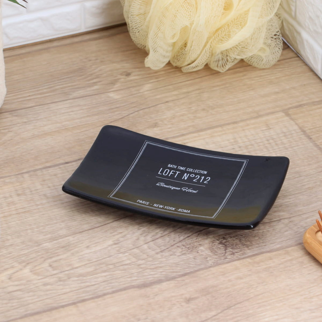 Savonieră din dolomită imprimată – model Neo Retro Noir