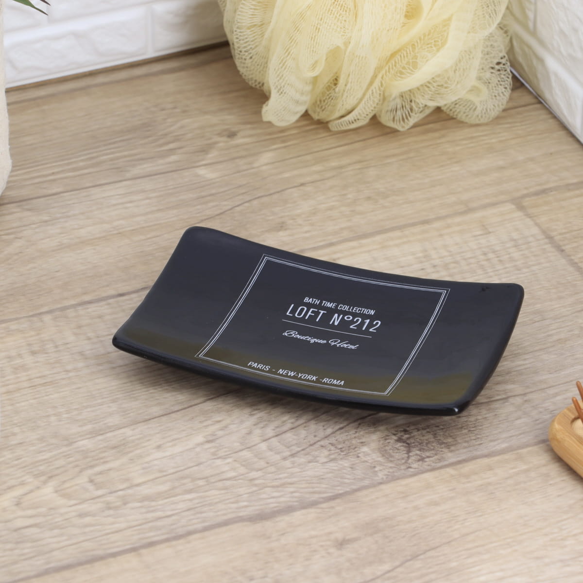 Savonieră din dolomită imprimată – model Neo Retro Noir