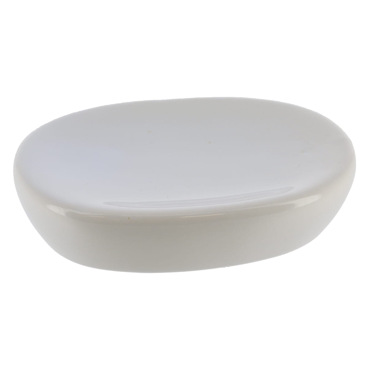 Săpunieră ovală din dolomită – alb lucios