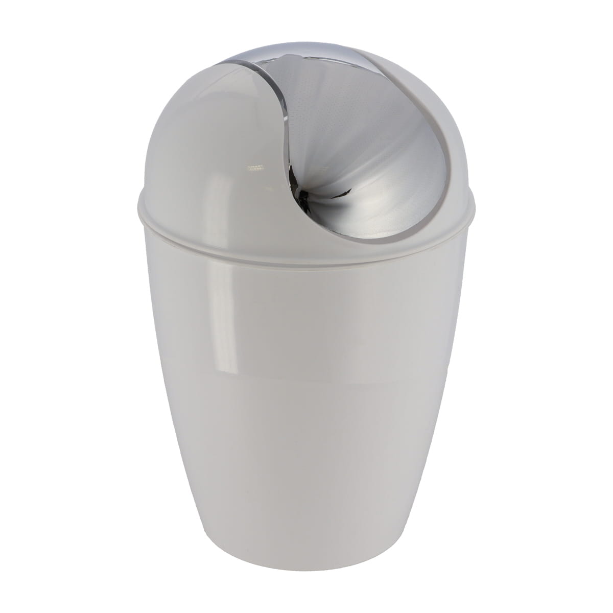 Coș de gunoi conic din polipropilenă cu capac 5,6L – alb