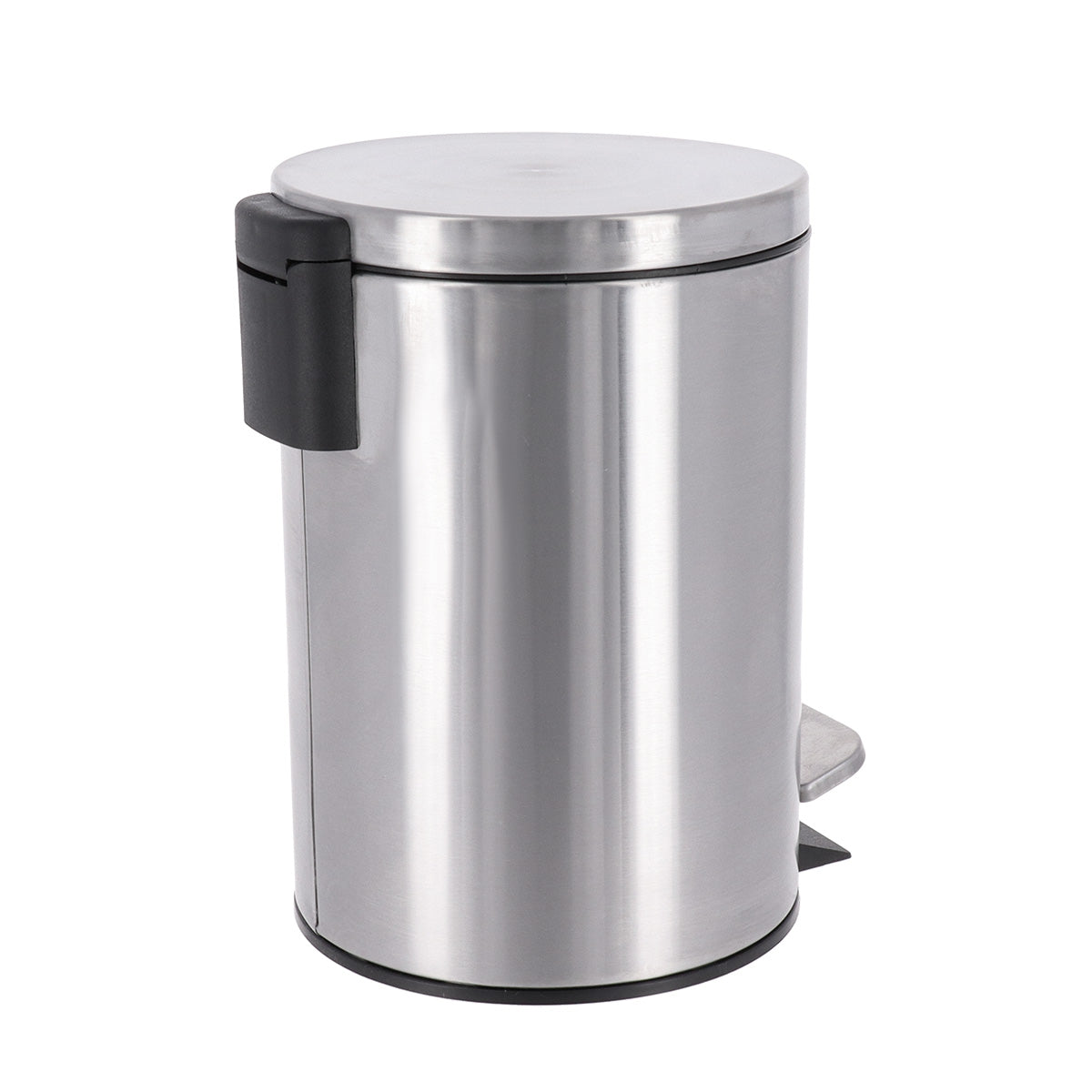 Coș de gunoi rotund din oțel inoxidabil 3L – pedală – finisaj CHROME