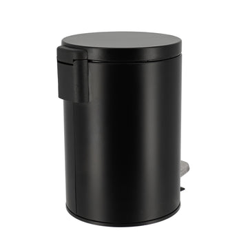Coș de gunoi rotund din oțel inoxidabil 3L – pedală – culoare MATT BLACK