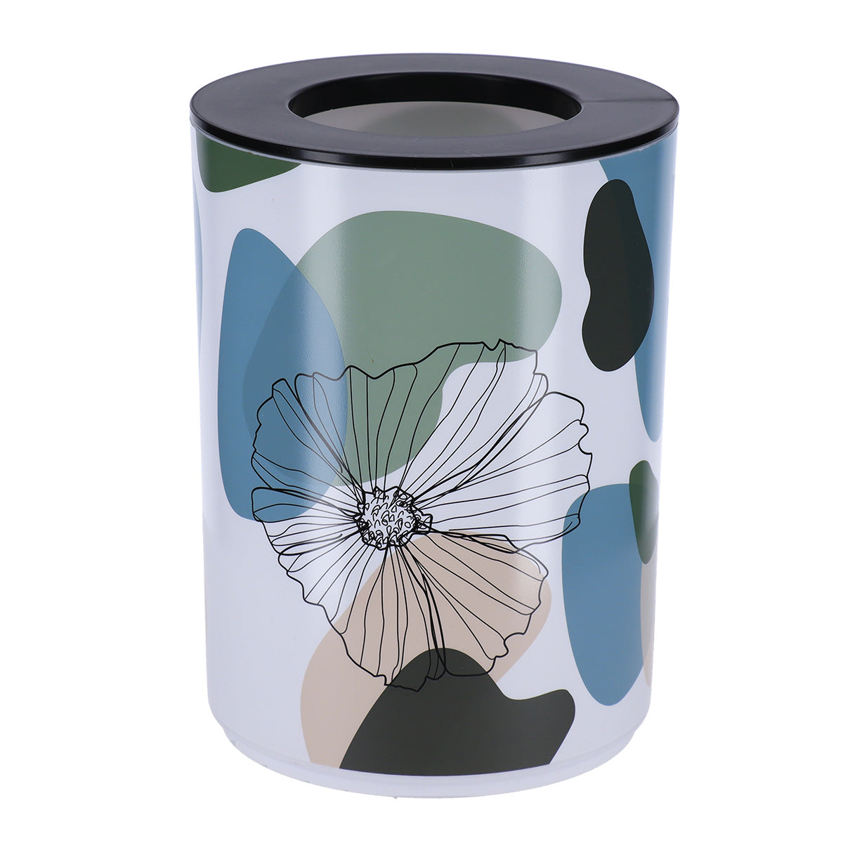 Coș de gunoi imprimat din polipropilenă 5L – model Flowers