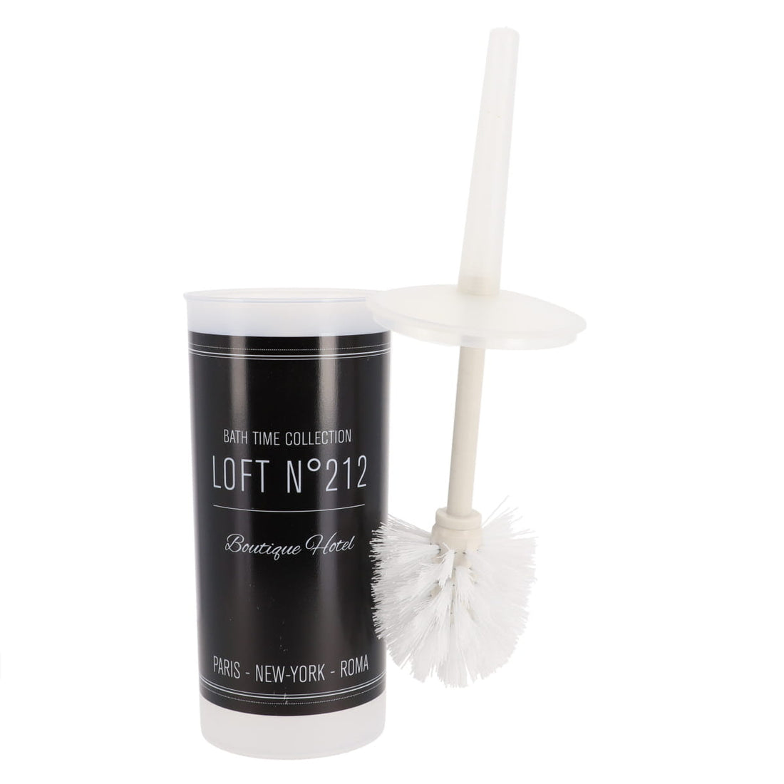 Perie de toaletă imprimată din PP – model Black Neo Retro