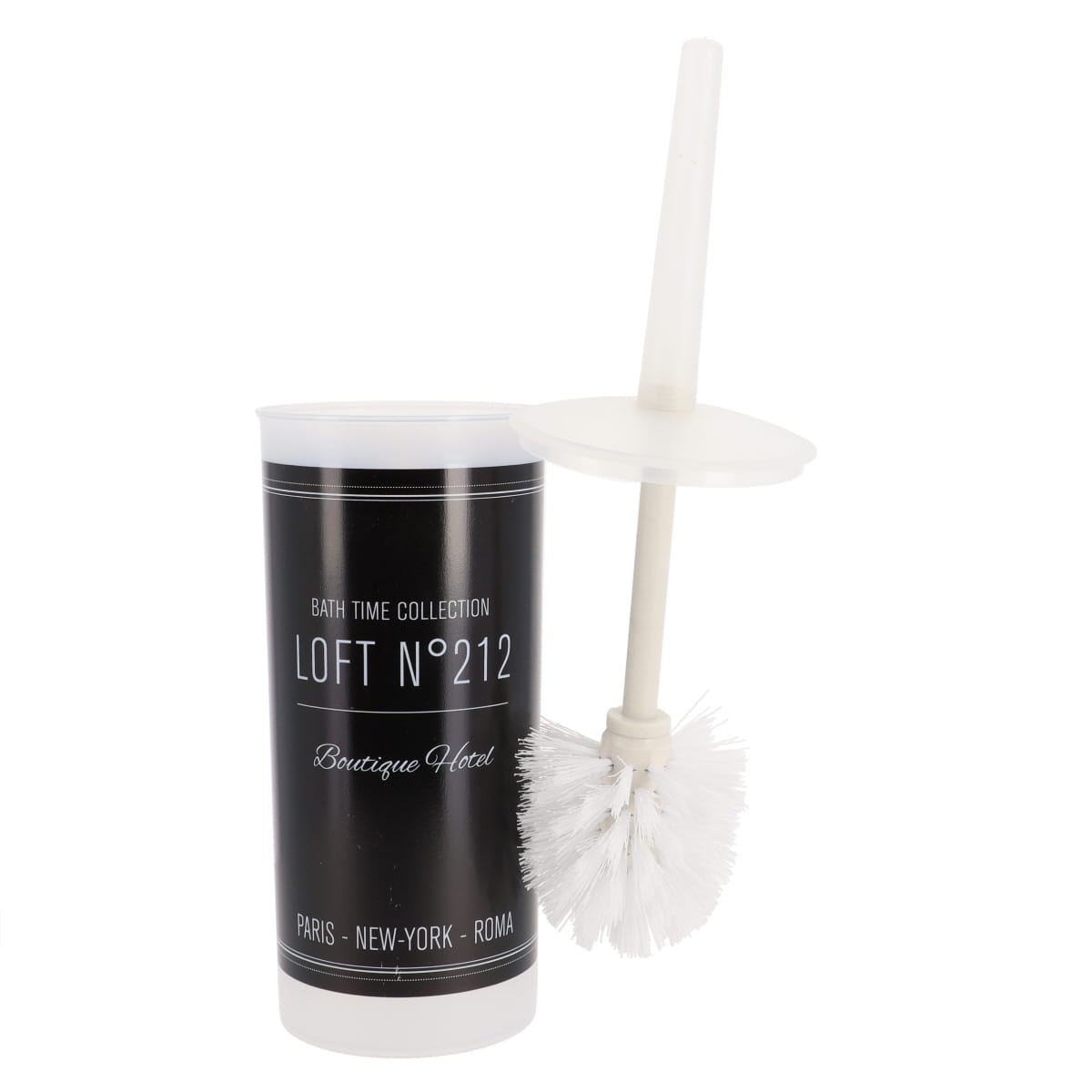 Perie de toaletă imprimată din PP – model Black Neo Retro