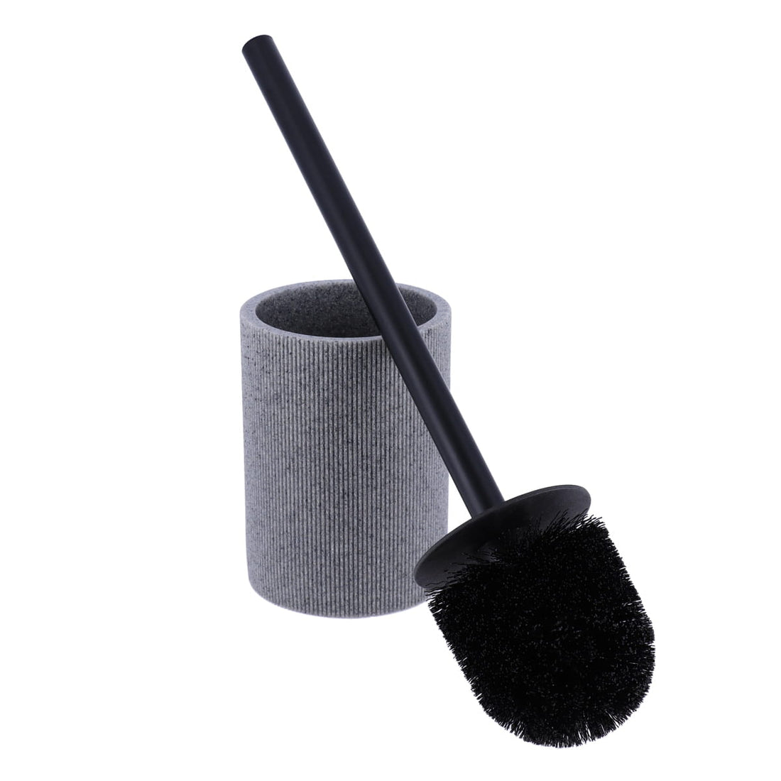 Perie de toaletă din polirășină cu striații – gri