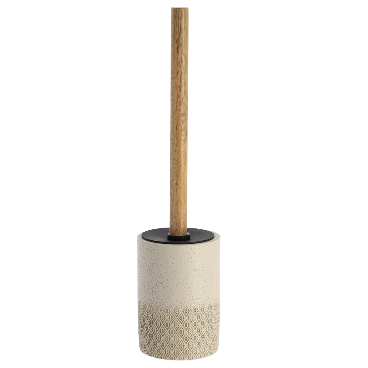 Perie de toaletă gravată din polirășină – natural/acacia