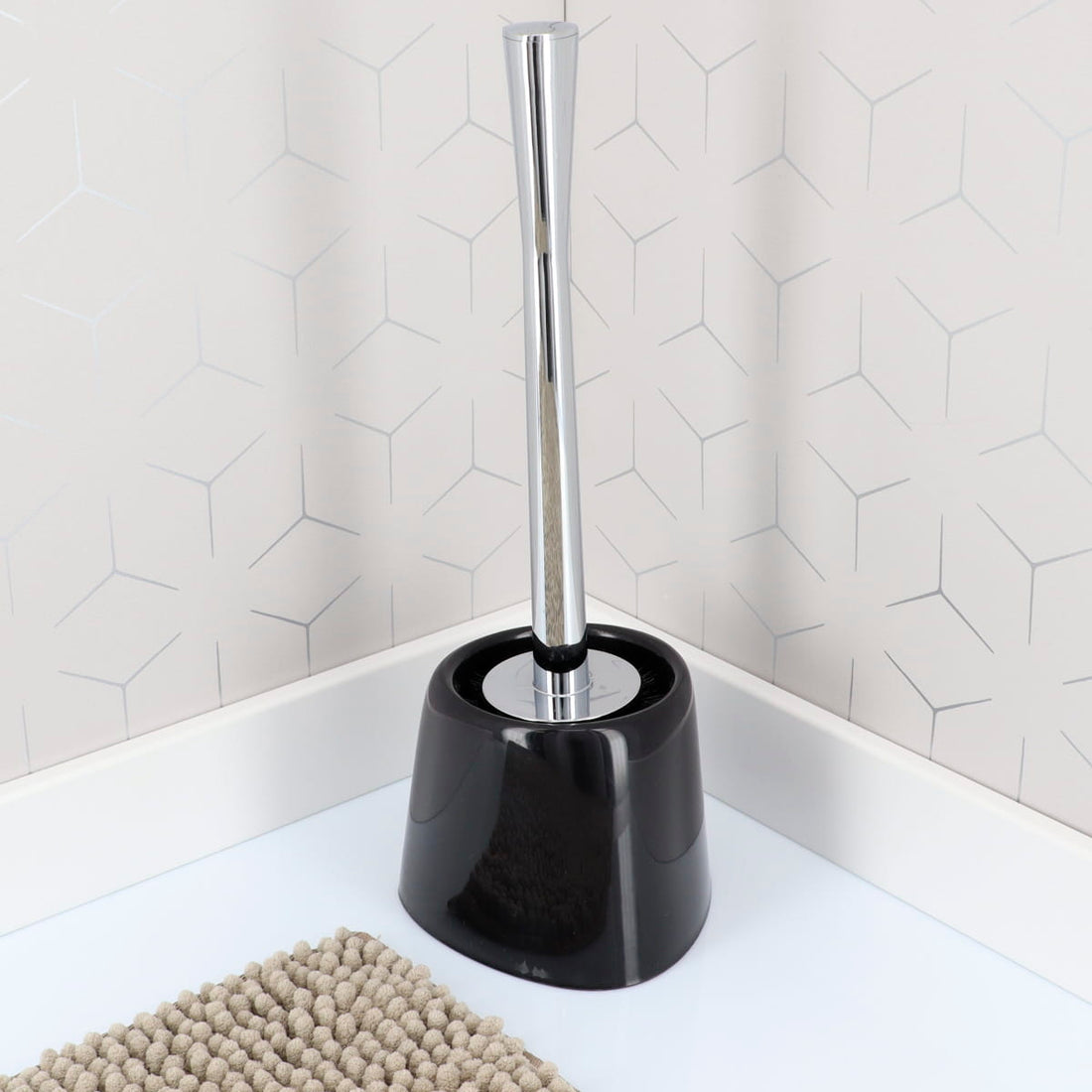 Perie WC conică din polipropilenă – negru