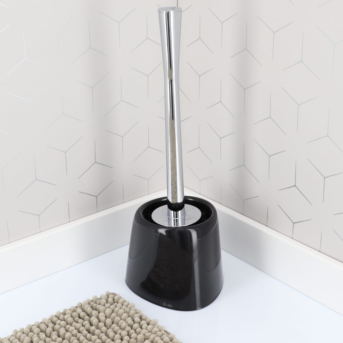 Perie WC conică din polipropilenă – negru