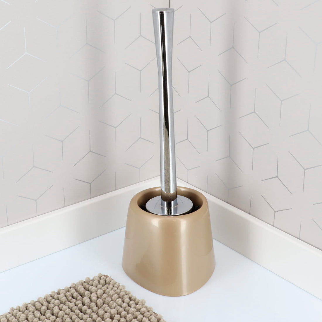 Perie WC conică din polipropilenă – taupe