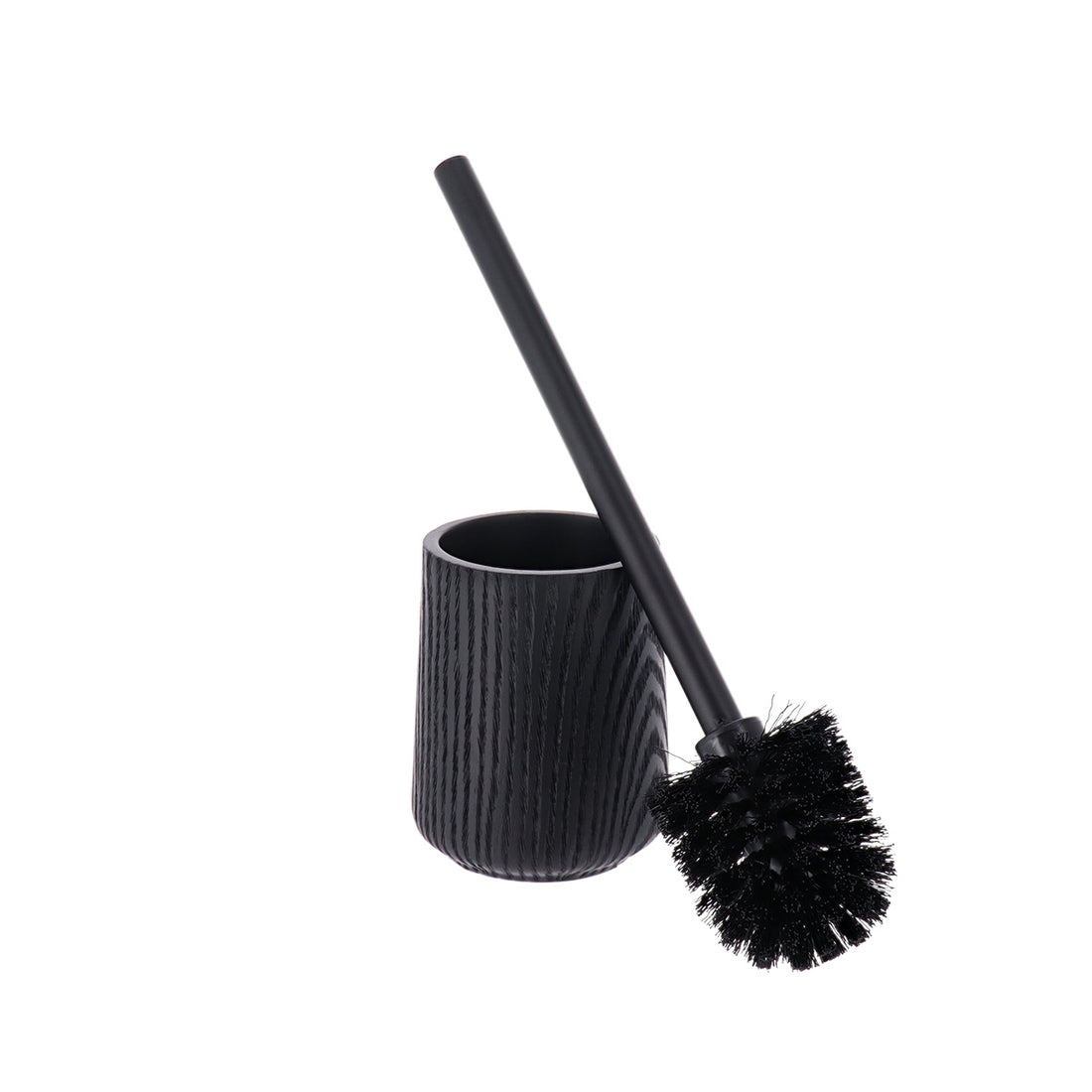 Perie De Toaletă Din Polirasină Efect Lemn – Negru