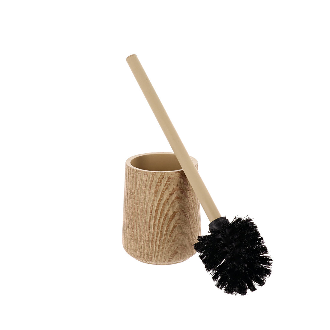 Perie De Toaletă Din Polirasină Efect Lemn – Natural