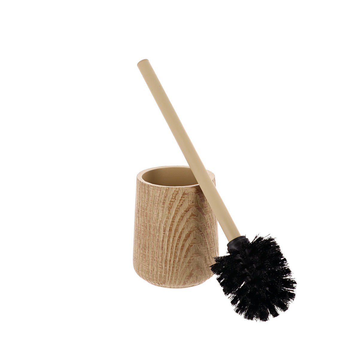 Perie De Toaletă Din Polirasină Efect Lemn – Natural