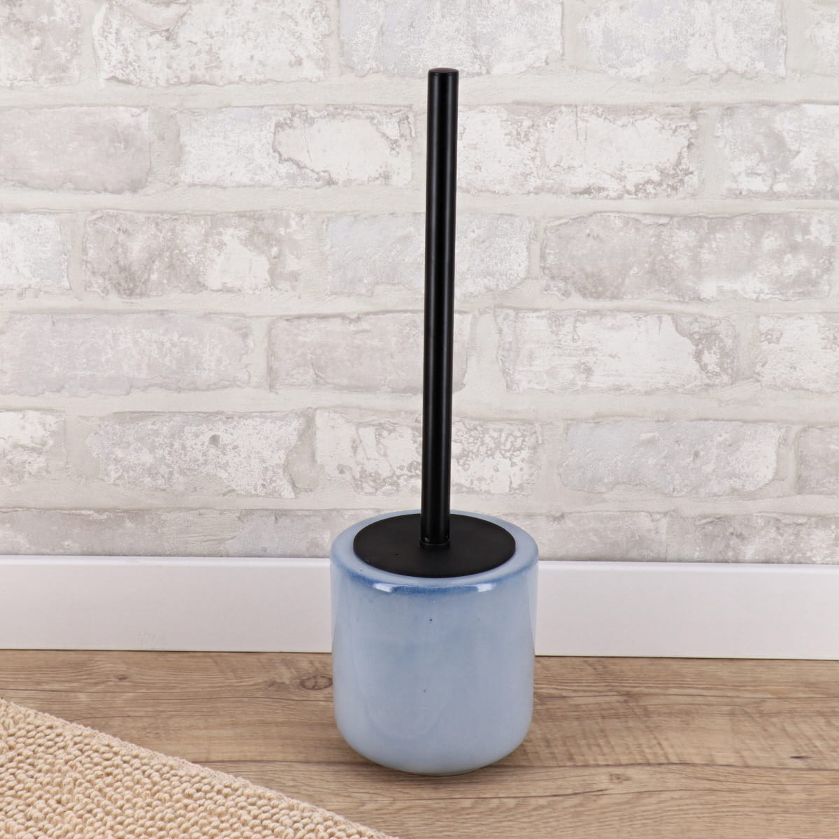 Perie WC din ceramică lăcuită – Albastru Scandinav