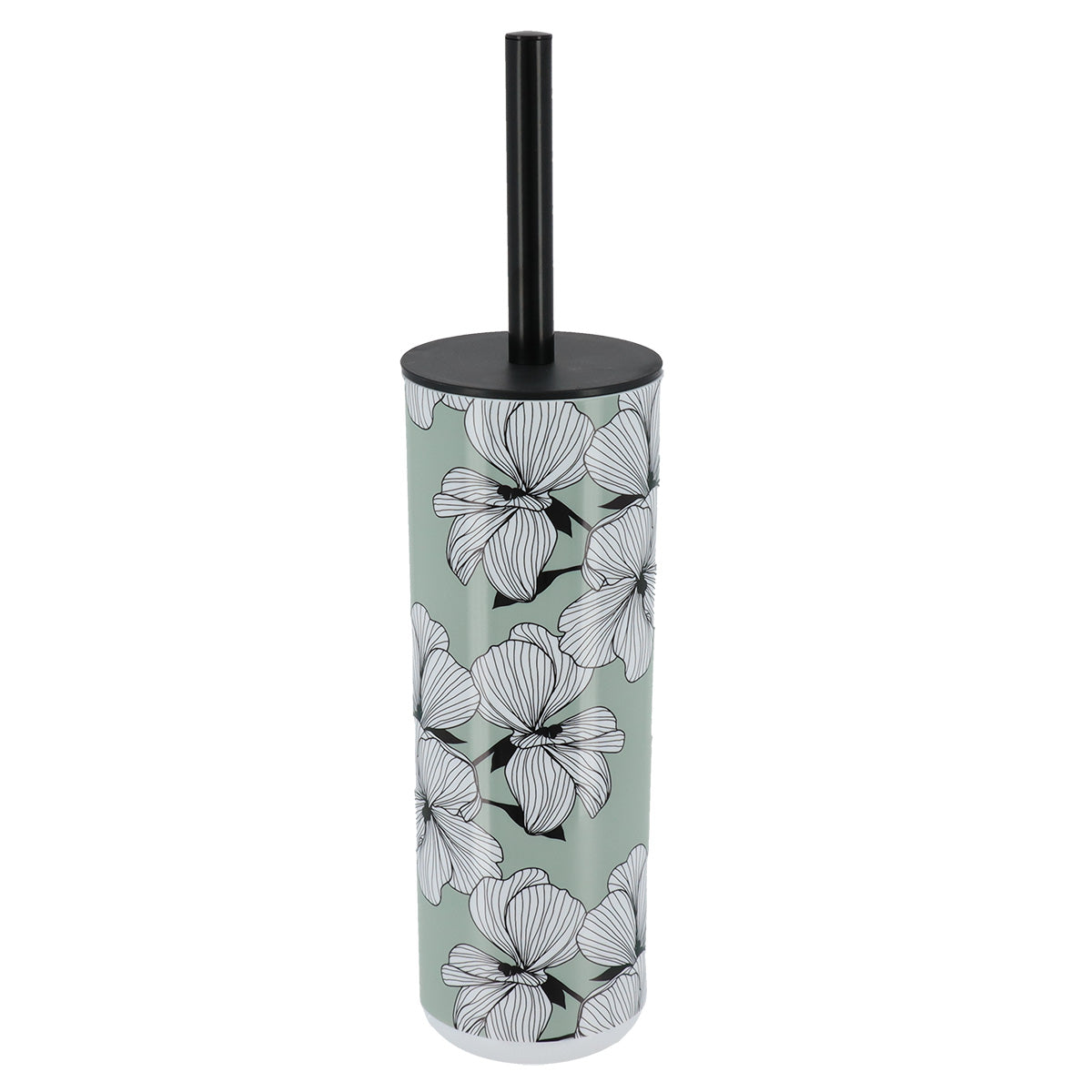 Perie de toaletă din polistiren imprimat cu capac din polistiren – model Ecrin Vert