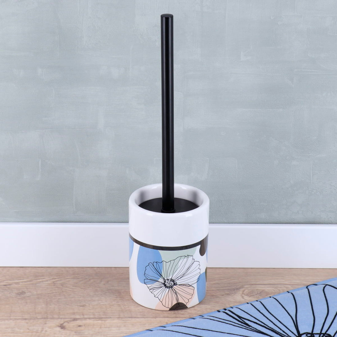 Perie de toaletă din dolomită imprimată – model Flowers