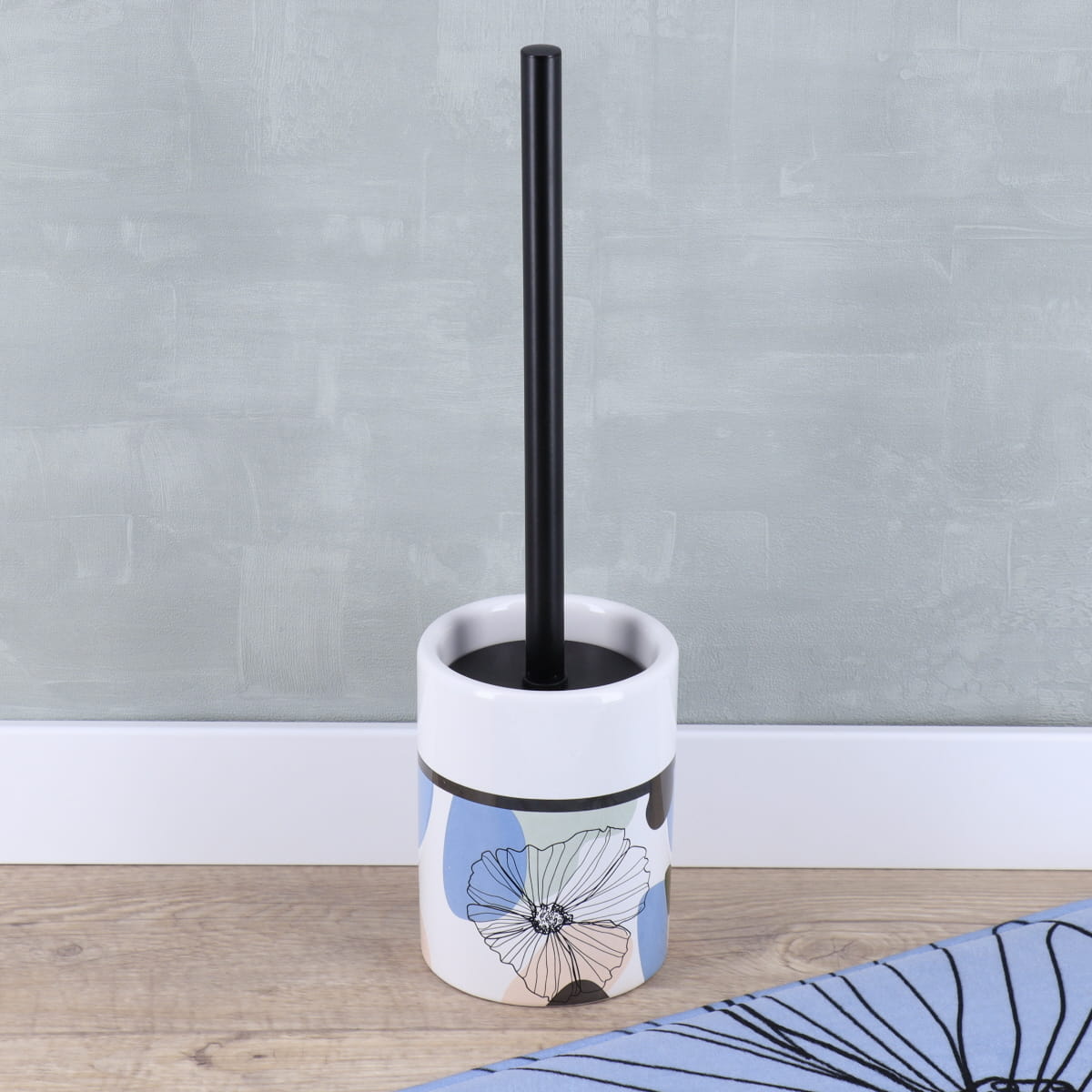 Perie de toaletă din dolomită imprimată – model Flowers