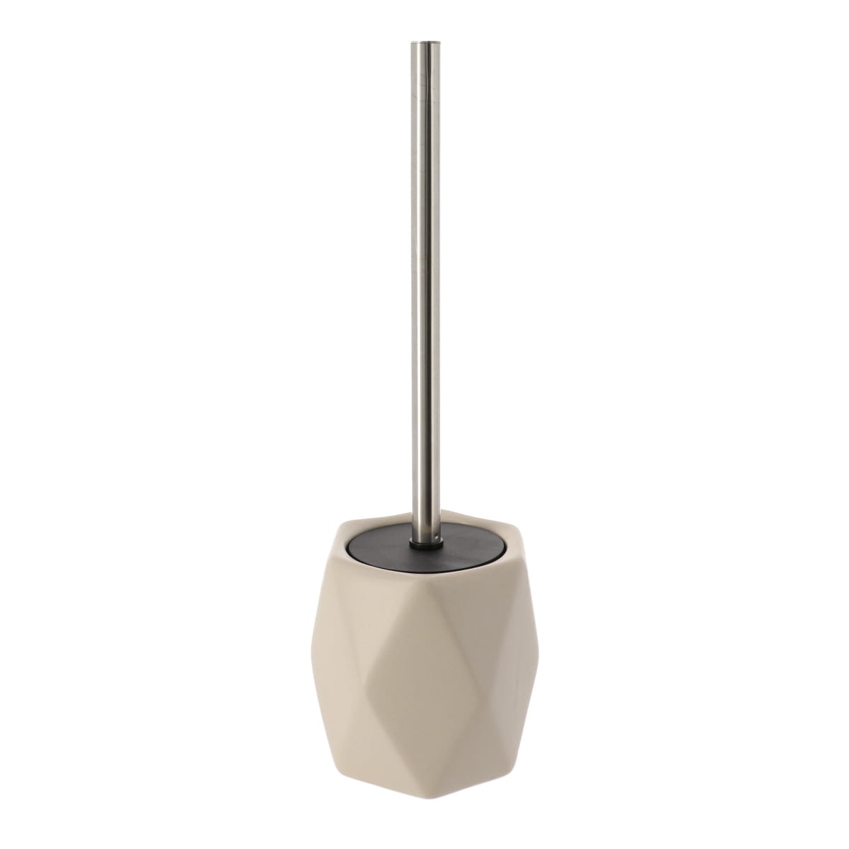 Perie de toaletă din ceramică cu motiv diamant – taupe