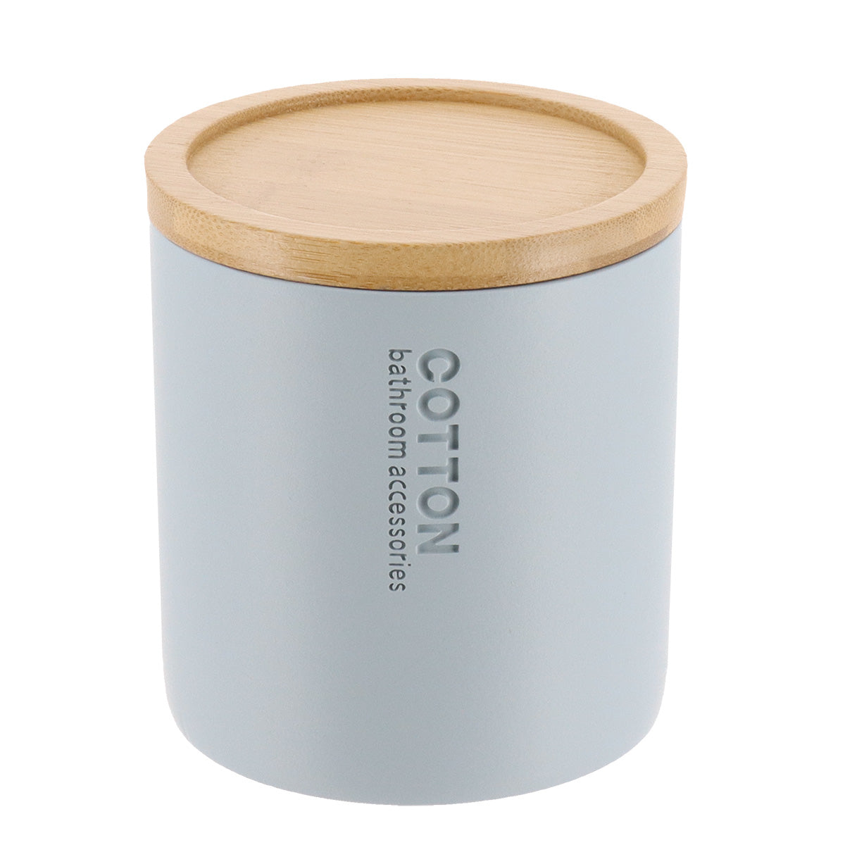 Cutie Timeless din rășină cu capac din bambus – Albastru deschis