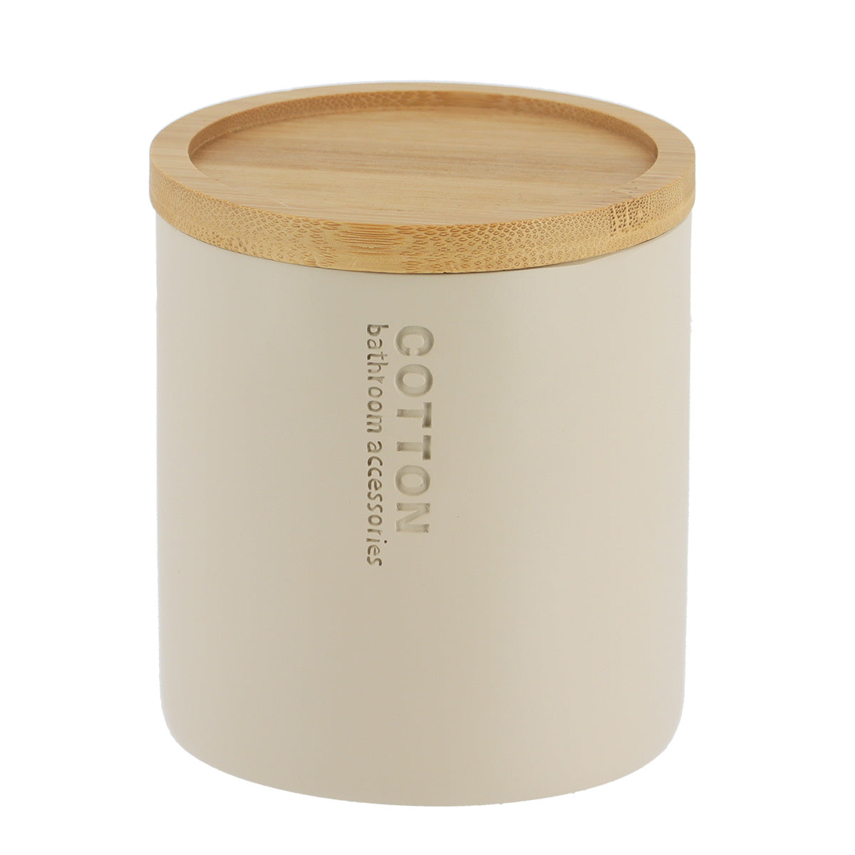 Cutie Timeless din rășină cu capac din bambus – Bej