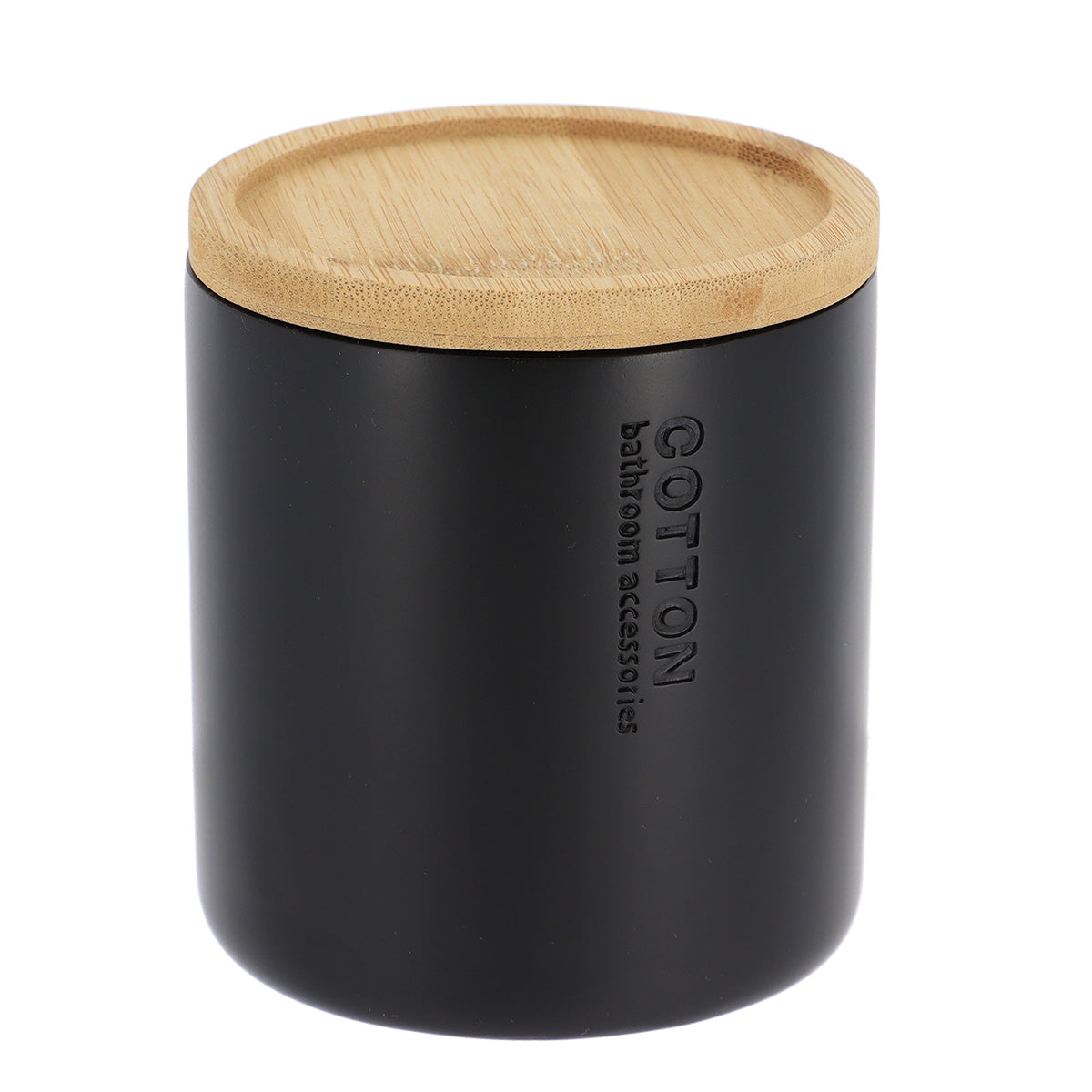 Cutie Timeless din rășină cu capac din bambus – Negru mat