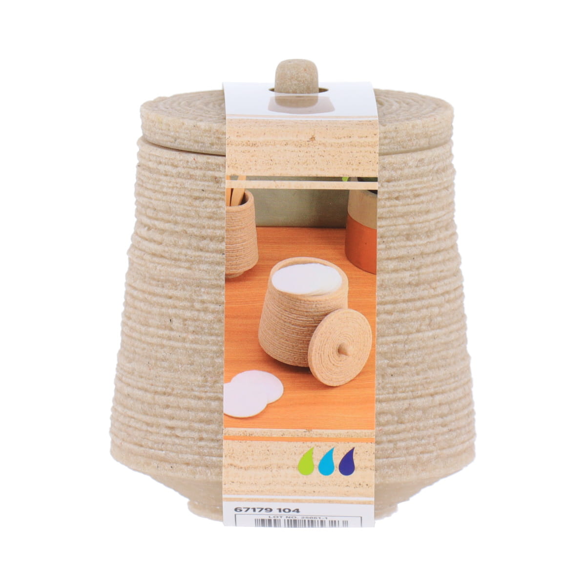 Cutie pentru dischete de ochi din rasină cu finisaj nisip – Natural